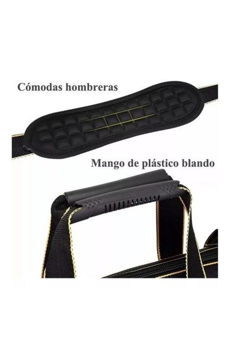 Bolsa de herramientas para electricista, mochila organizador, color negro-4
