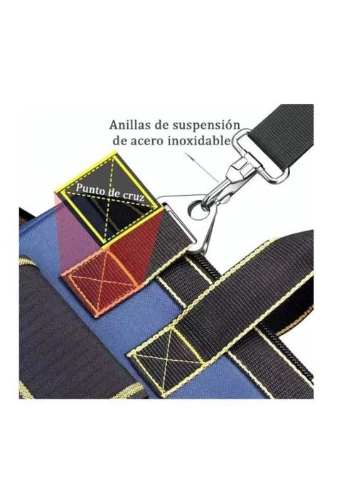 Bolsa de herramientas para electricista, mochila organizador, color negro-5