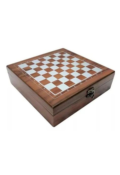 Set de lujo tablero de ajedrez de madera + dominó + cartas póker negro-5