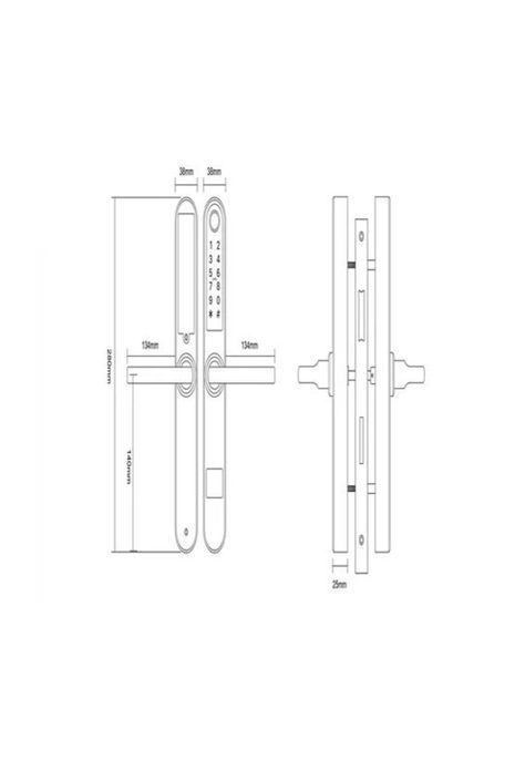 Cerradura Digital S31B Acceso Principal Reversible-2