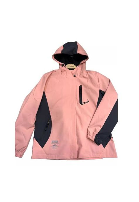 Chaqueta cortaviento deportiva ultra liviana micropolar rosa, talla L-0