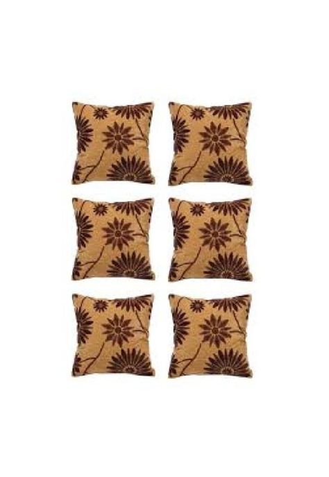 Fundas de Cojín con Diseños y Colores 43x43 cm - Girasol Café-1