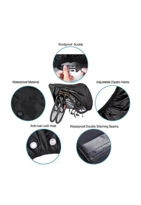 Funda cubre bicicleta moto carpa impermeable 110x200 cm-3