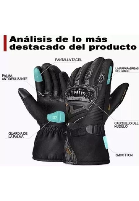 Guantes Suomy Invierno Impermeables para Motociclista - Térmico Talla XL-4