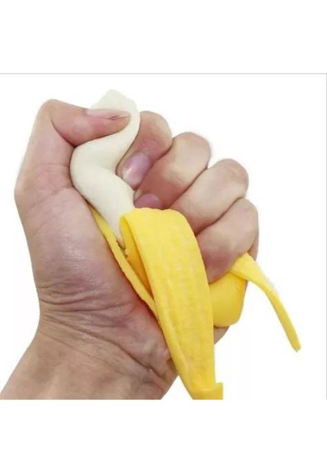 Juguete Antiestrés Squishy - Banana Realista Suave y Elástica-4