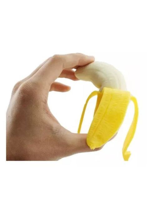 Juguete Antiestrés Squishy - Banana Realista Suave y Elástica-5