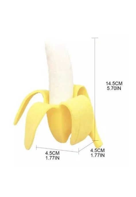 Juguete Antiestrés Squishy - Banana Realista Suave y Elástica-7