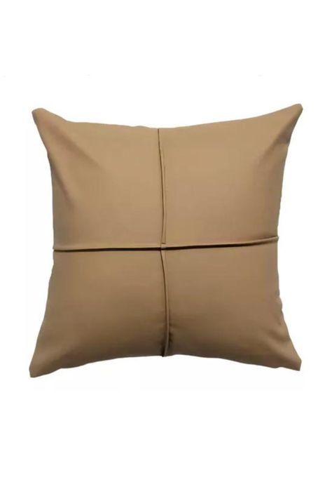 Pack 6 fundas de cojines almohada eco-cuero impermeable 43 cm color café-0
