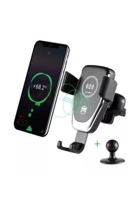 Cargador inalámbrico celular auto 10W soporte carga rápida-0