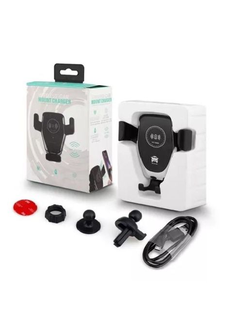 Cargador inalámbrico celular auto 10W soporte carga rápida-1