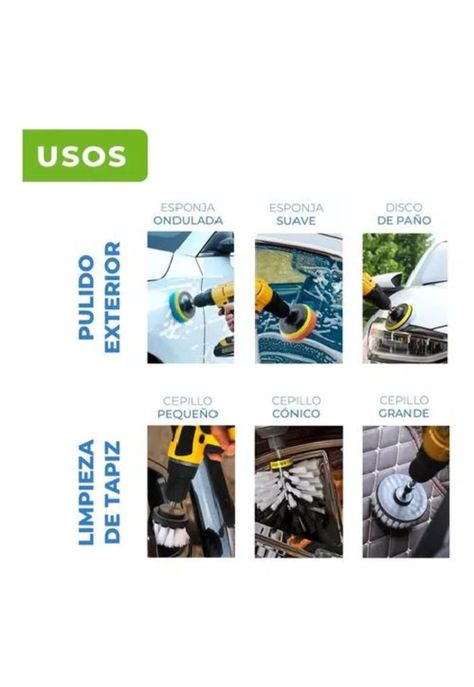 Kit de pulido y limpieza de tapiz para auto, 23 piezas, pads para taladro, multicolor-1