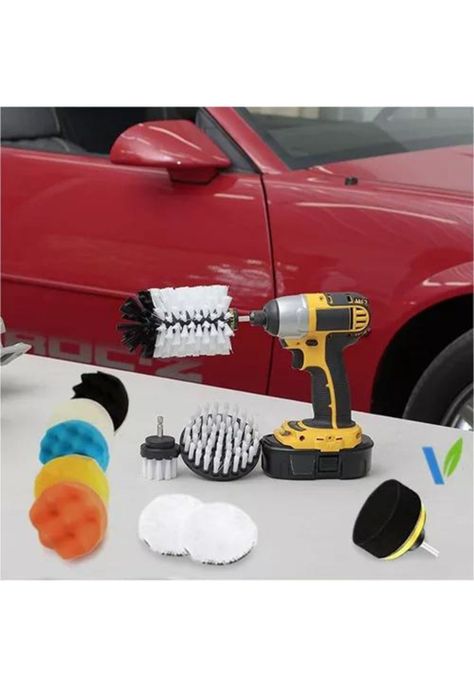Kit de pulido y limpieza de tapiz para auto, 23 piezas, pads para taladro, multicolor-5