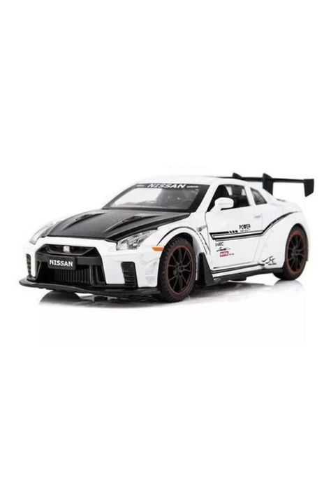 Nissan GTR R35 - Blanco, Escala 1:32, Coleccionable-0