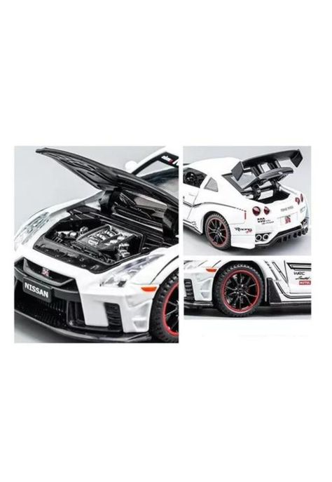 Nissan GTR R35 - Blanco, Escala 1:32, Coleccionable-1