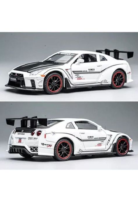 Nissan GTR R35 - Blanco, Escala 1:32, Coleccionable-2