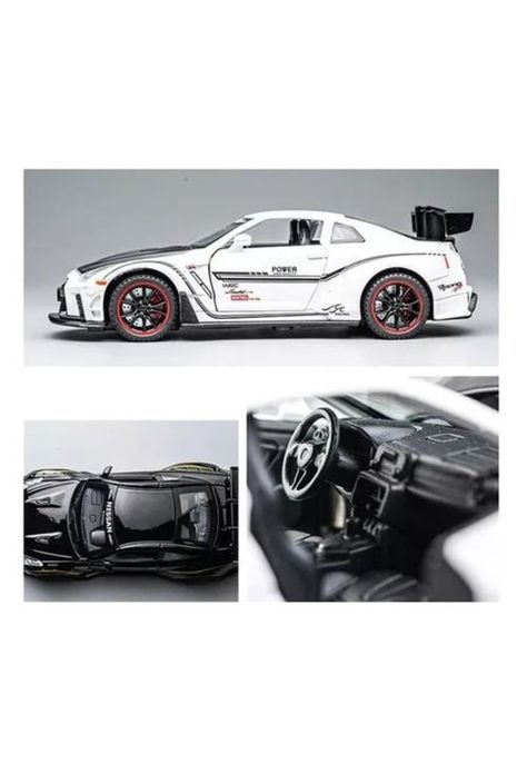 Nissan GTR R35 - Blanco, Escala 1:32, Coleccionable-3