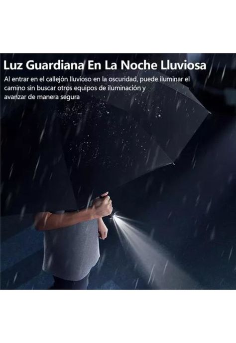 Paraguas led, automático abre-cierra botón negro-4