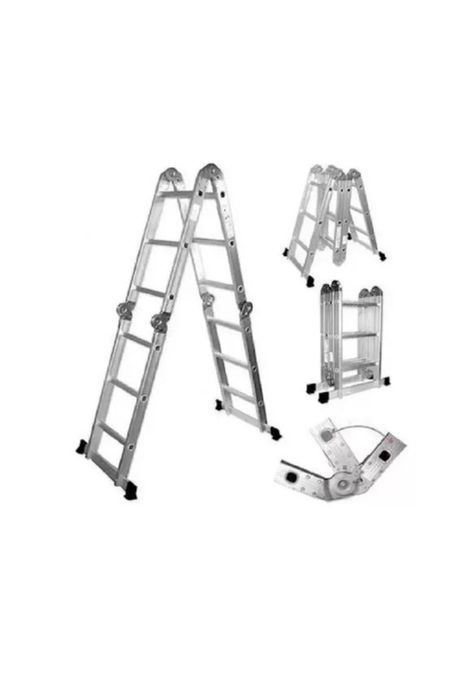 Escalera Aluminio Multiuso 5,7 Mts. Gris-2