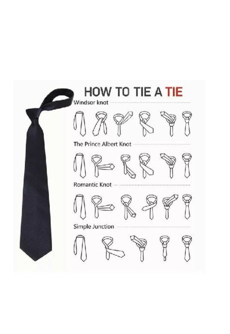 Corbata traje de vestir, negro-3