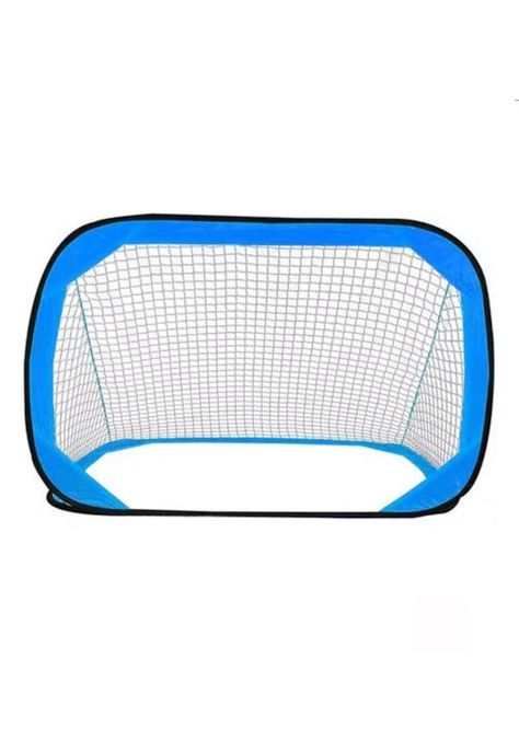 Arcos de fútbol plegables con red 120x75 cm azul-1