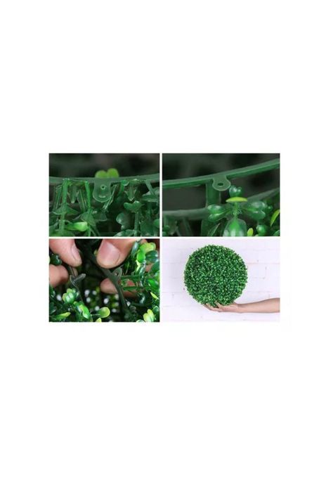 Pack de 6 Bolas de Pasto Artificial Césped Decoración 19cm-5