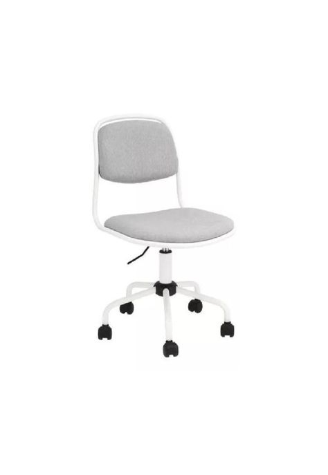 Silla de escritorio con tapizado de tela melange Casaideas color gris-0