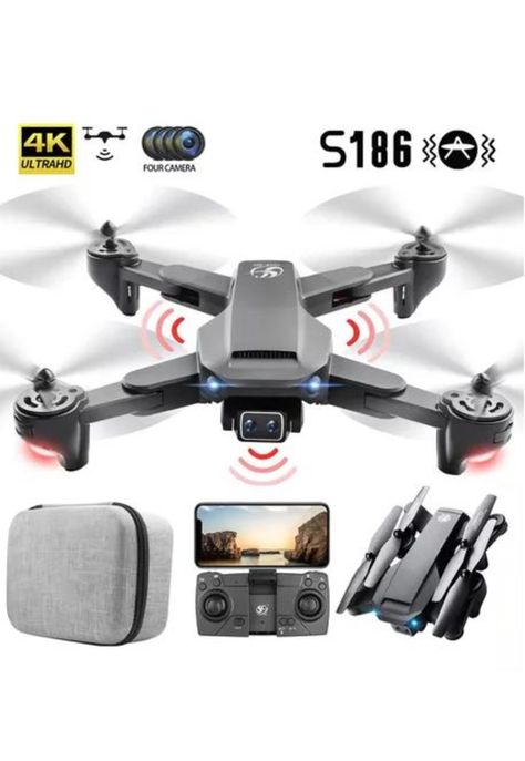 Dron Semiprofesional Cámara Hd Wifi Control Remoto Negro-1