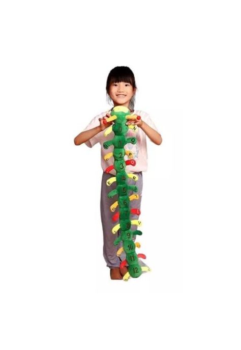 Peluche Oruga Requetepatitas - Números y Letras 87 cm para Bebés-1
