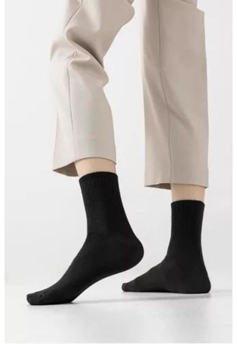 Pack de 12 calcetines largos de bambú para hombre, lisos, deportivos, multicolor-2