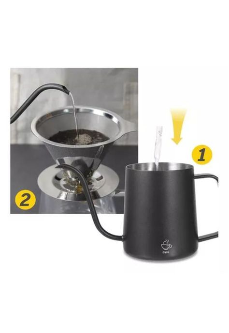 Cafetera Tetera Cuello de Cisne - Acero Inoxidable 350 , Ideal para Verter-1