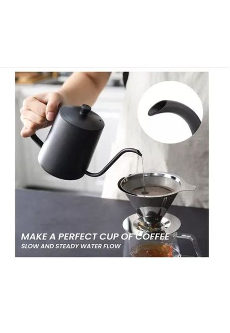 Cafetera Tetera Cuello de Cisne - Acero Inoxidable 350 , Ideal para Verter-2