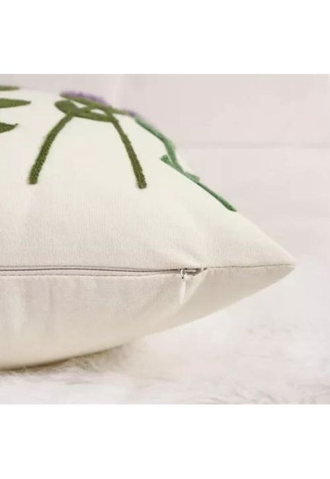 Pack de 4 Fundas para Cojines Sin Relleno con Diseños Bordados Verde-3