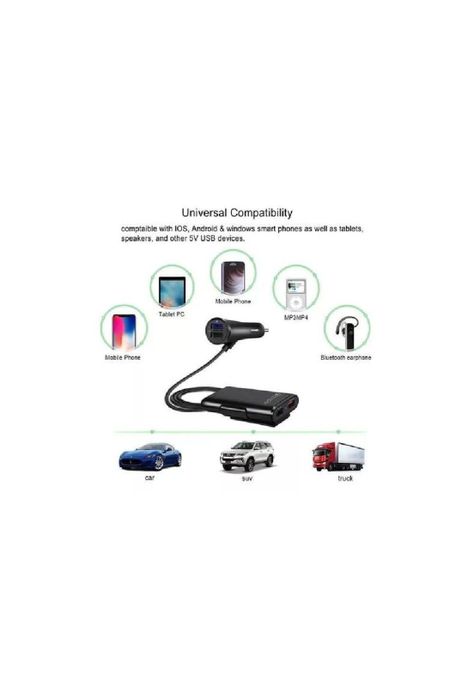 Cargador rápido 4 USB automóvil 35W-5