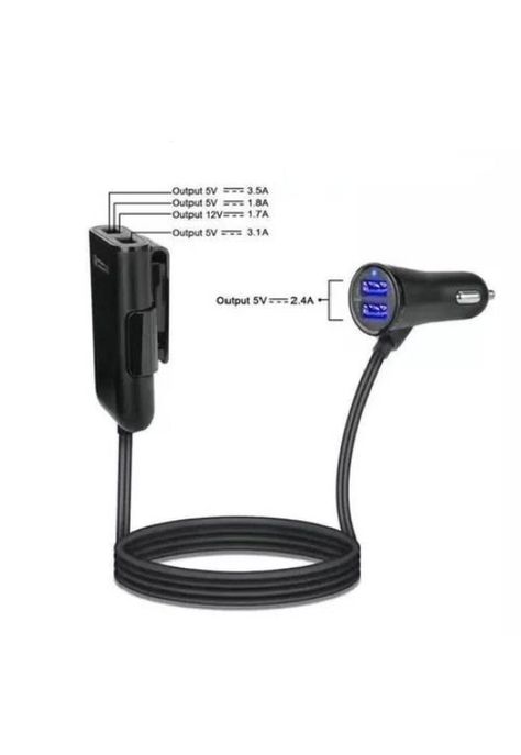 Cargador rápido 4 USB automóvil 35W-8