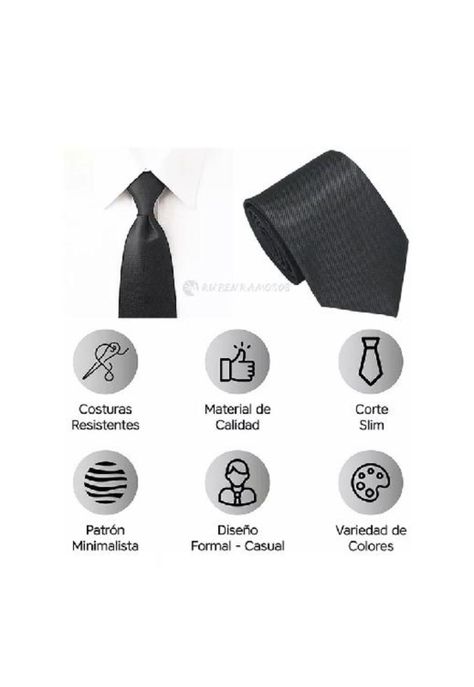 Corbata traje de vestir, gris-5