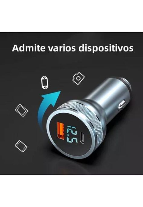 Cargador auto Essager carga rápida 36W tipo USB y tipo C gris-3