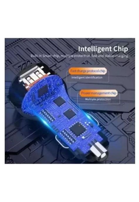 Cargador auto Essager carga rápida 36W tipo USB y tipo C gris-4
