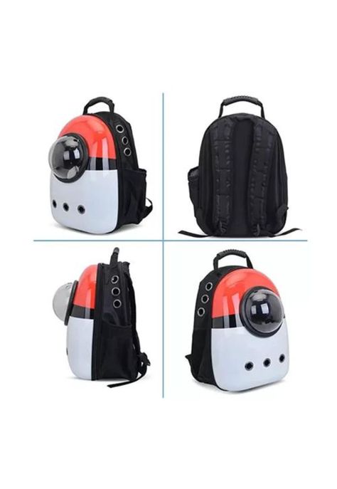 Mochila bolso ojo transparente para mascotas perro y gato multicolor-2