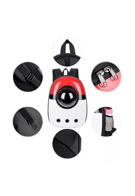 Mochila bolso ojo transparente para mascotas perro y gato multicolor-4