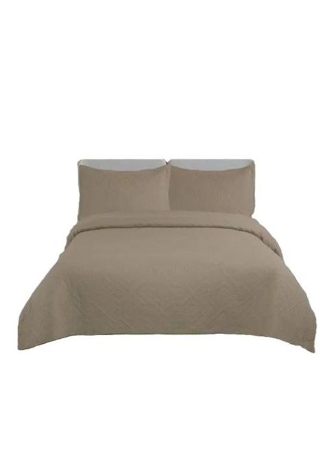 Cubrecama de verano 1.5 plazas + 1 funda cobertor, color beige-1