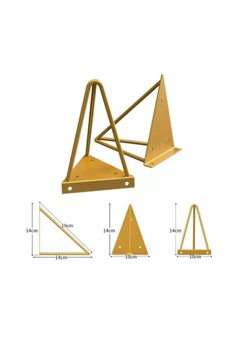2 Repisas Decorativas Estilo Nórdico Organizador Blancas y Doradas-2