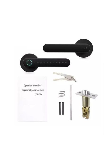 Cerradura Inteligente Bluetooth Huella Digital App Negra-5