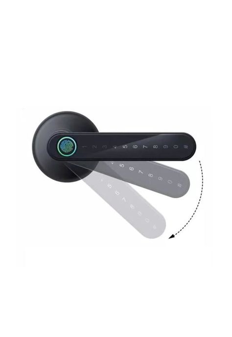 Cerradura Inteligente Bluetooth Huella Digital App Negra-6