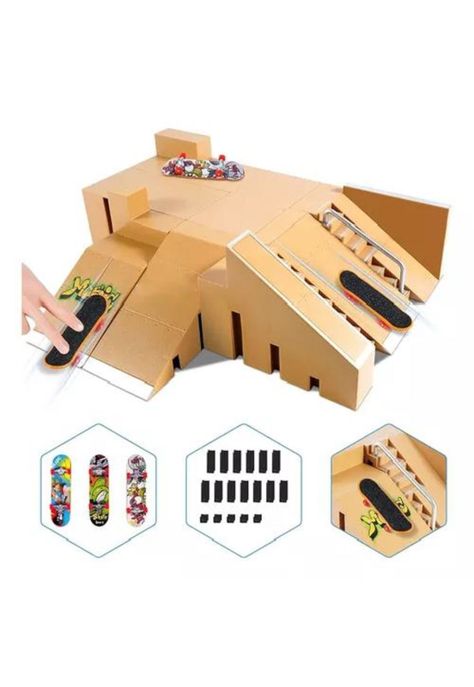 Set de 12 mini juegos de skate para dedos con accesorios-0