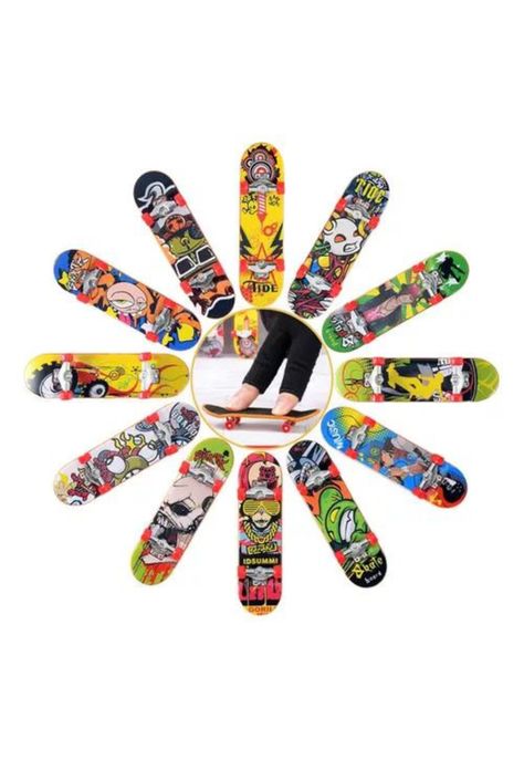 Set de 12 mini juegos de skate para dedos con accesorios-1