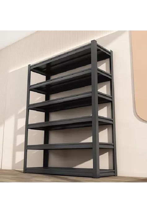 Estante Metálico Armable 100x30x183cm Organizador Negro-3