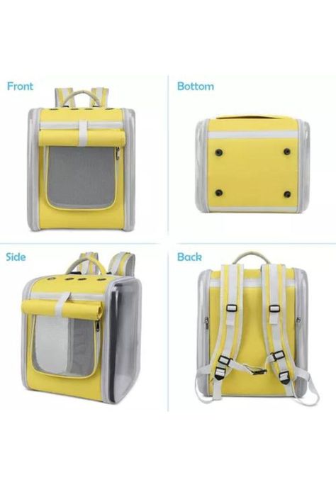 Bolso mochila porta perros jaula transporte perros y gatos amarillo-1
