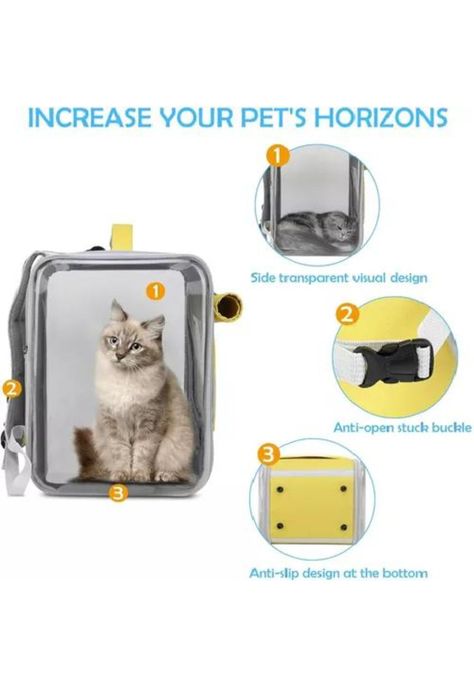 Bolso mochila porta perros jaula transporte perros y gatos amarillo-3