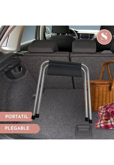 Asiento plegable para camping negro-4