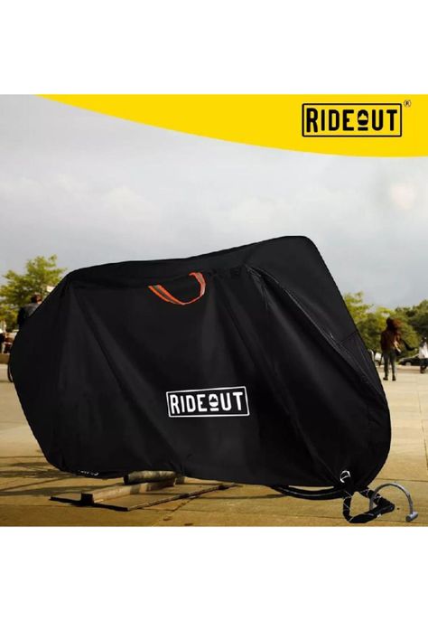 Funda cubre bicicleta moto carpa 100% impermeable 110x200 cm, negro-2